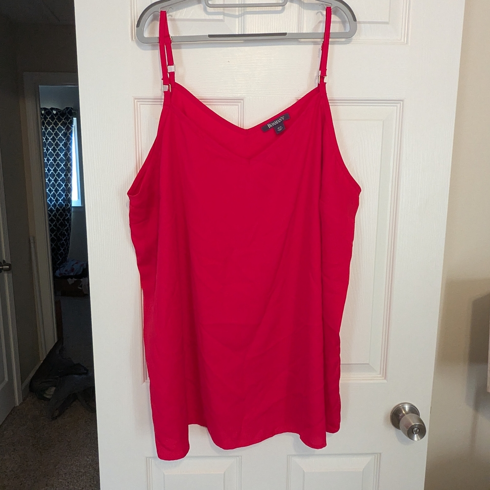Roaman's Bold Red Camisole Top